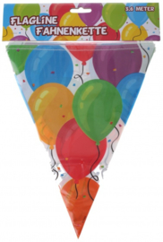 Vlaggenlijn 3,6 meter-Ballonnen print-Multi Color