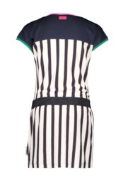 B.Nosy-Girls YDS dress with cut and sew and contrast binding-Blue-Oxford stripe