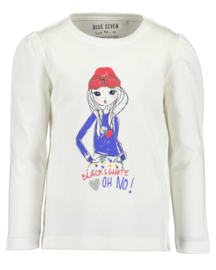 Blue Seven-Kids Girls knitted T-shirt-Off White orig