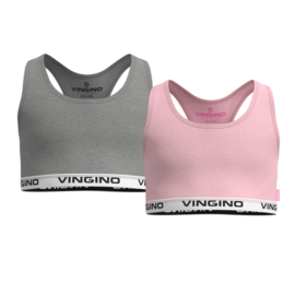 Vingino -Girls Racer Top (2-pack)-Multicolor Pink