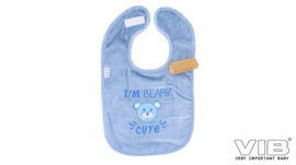 VIB- Slabbetje I'm Beary Cute -Dusty Blue