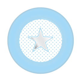 Jongens  Bordjes Star / Hart blue 8 stuks-C-Blue