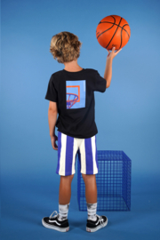 Moodstreet-Jongens LEWIS basketball T-shirt-Zwart