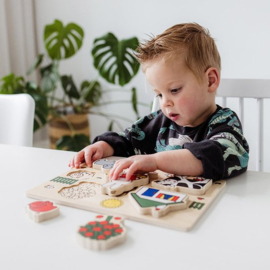 Bambolino toys - Houten puzzel-vormenpuzzel Nijntje-Meerdere kleuren