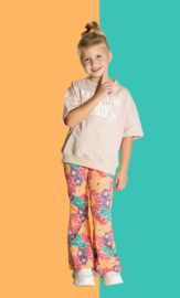Studio Chill-Meisjes sweater Sofia met korte mouwen-Zand