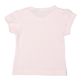 Dirkje-meisjes t-shirt- Licht roze streep
