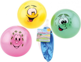 Johtoy-Outdoor fun speelbal smiley- 1 stuk-85 gram- assorti