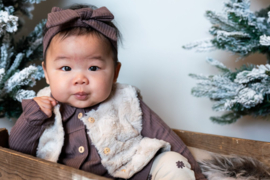 Klein Baby-Meisjes vest-Off white