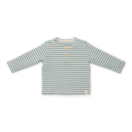 Little Dutch - T-shirt ls-Steen blauw streep
