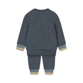 Dirkje-Jongens babypakje 2pce- Steel blue