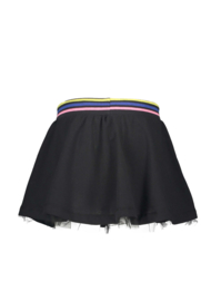 B.Nosy-Girls lurex skirt with netting hem and YDS rib-Black