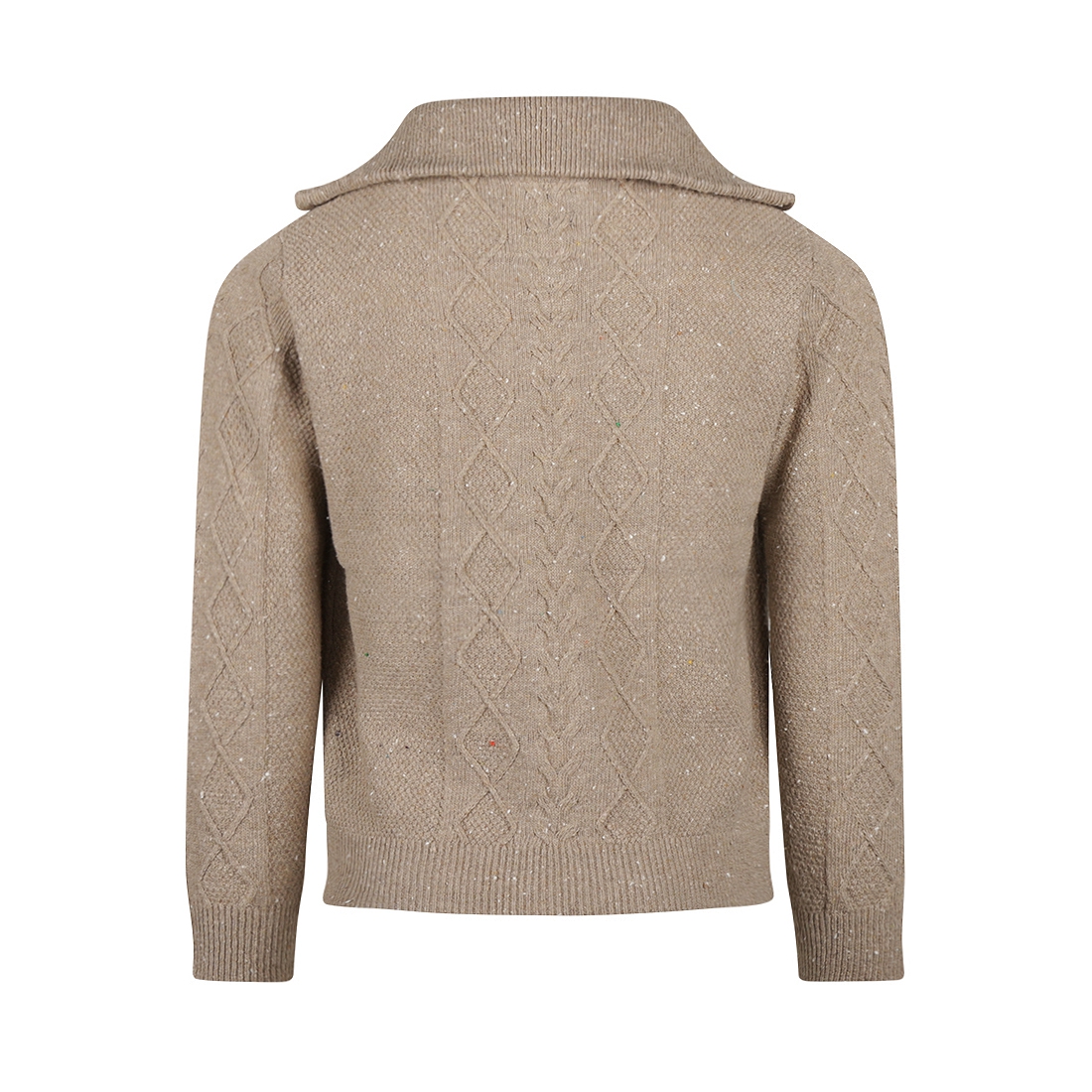 Koko Noko-Jongens Sweater met kraag-Taupe