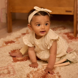 Dirkje-Meisjes 3 pc set, Dress ss, Leggings, Headband-Off White