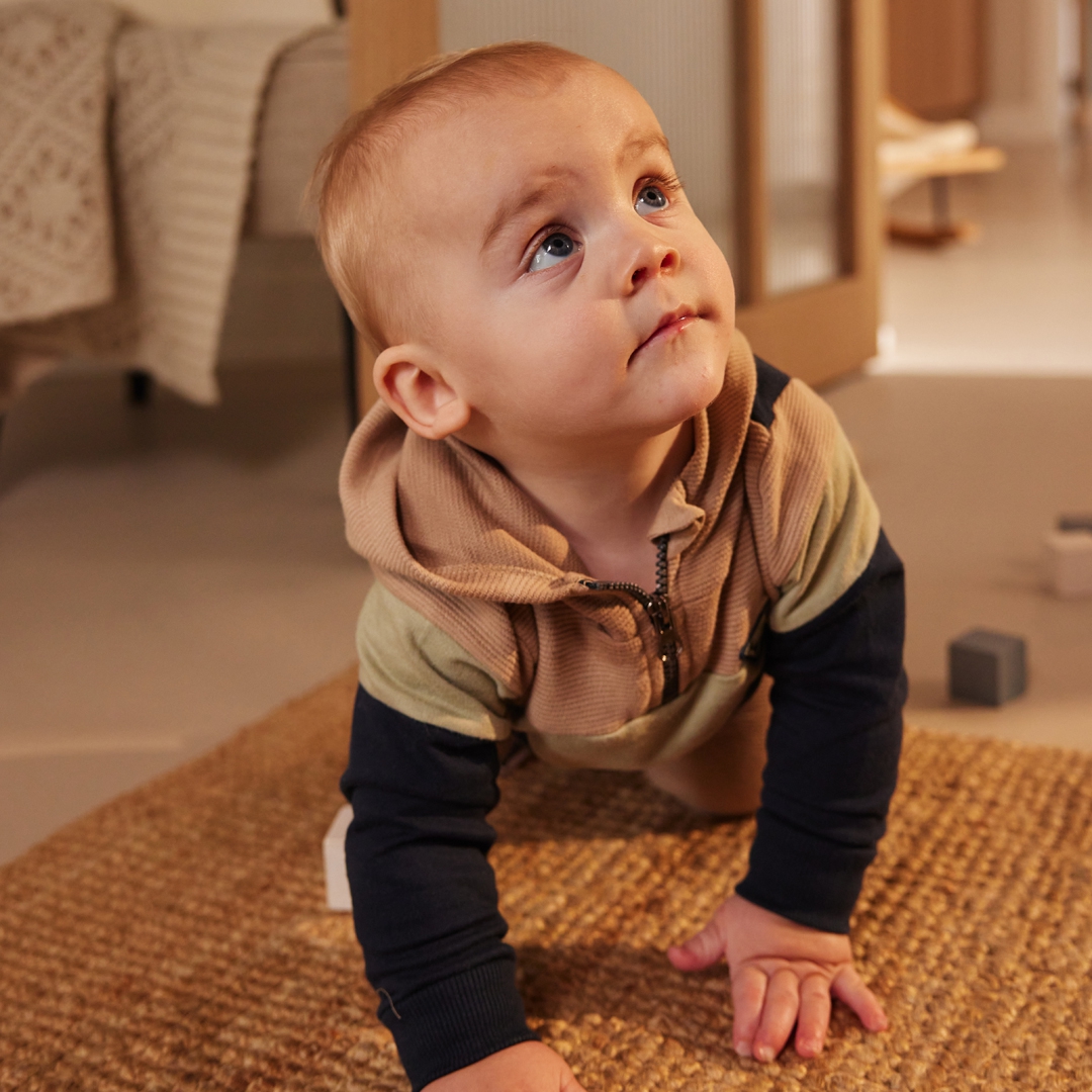Dirkje-Jongens 2 pce babysuit-Beige grey