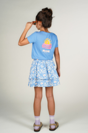 Moodstreet-Meisjes  REBELLE Miami-Bloemen rok-Miami Blauw