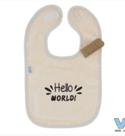 VIB-Slabbetje Hello World- Beige