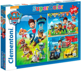 Clementoni Kinderpuzzels - Legpuzzel Paw Patrol 3 Puzzels van 48 Stukjes, 5-6 jaar