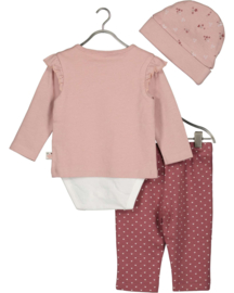 Blue Seven-NB Baby meisjes 3 delig set-Mauve