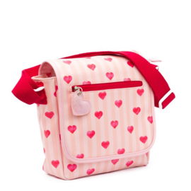 Zebra-Kinder Girls Flaptasje - Stripes & Hearts-Rose