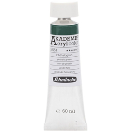 Acryl color-phthalo green (551), transparent, extr. fade resistant, 60ml-Schmincke AKADEMIE