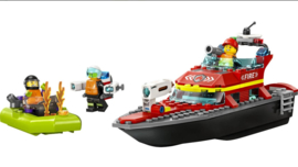 LEGO City Brandweer Reddingsboot Brand-60373-Multi Color