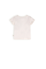 Petite Maison-  Kai T-shirt s/sl met borstprint- Natuurlijk wit