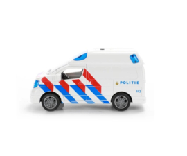 CARS TRUCKS Politiebusje NL frictie met licht en geluid-Wit