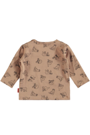 Bampidano-Newborn  Baby longsleeve Fender AO/check SLOTH-Sand