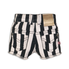Girls Shorts- Koko Noko-Stripes + black + white