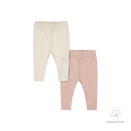 Dirkje-Baby meisjes 2-pack leggings organic cotton-Meerdere kleuren