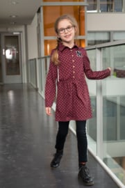 Nais Kidswear-Girls Dress Sahara-Bordeaux