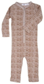 Snoozebaby Organische 1 pce babysuit- Desert Sand print-Beige