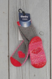 Ewers-Meisjes Antislip sokken-Grijs roze