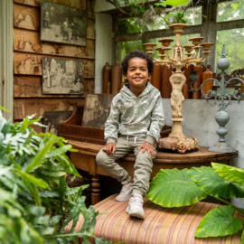 Koko Noko-Jongens Sweater met capuchon- licht vervaagd groen