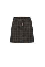 Nobell-Nima check skirt short-Jet Black