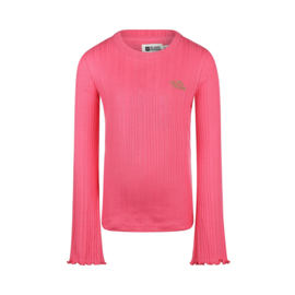 No Way Monday-Meisjes T-shirt Ls-Fuchsia