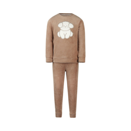 Charlie Choe- Meisjes velours set-Faded brown