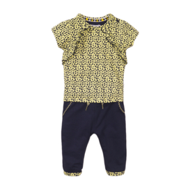 Dirkje-Meisjes babyset- 2 pce -Navy-geel