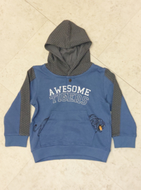 Blue Seven-Kids boys knitted sweatshirt, hood-Jeansblue
