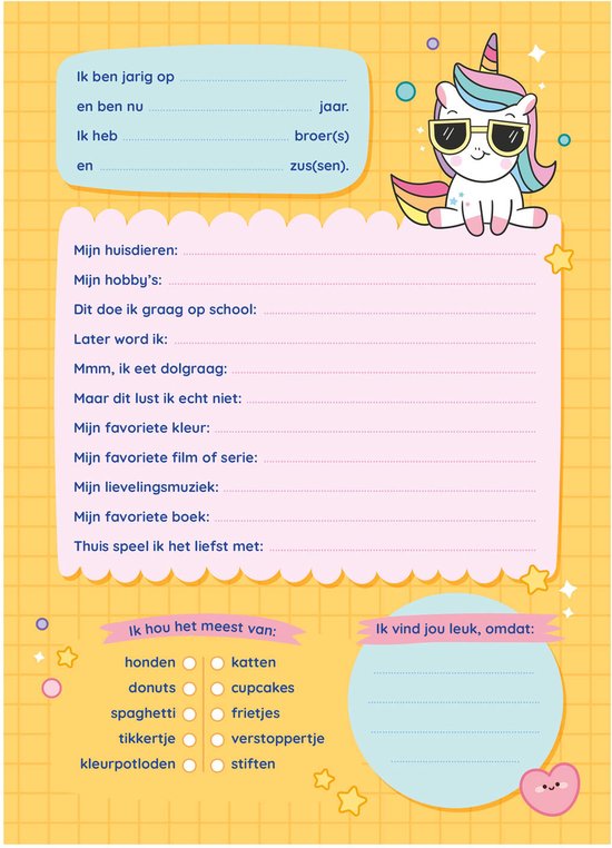 Deltas-Ik hou van Kawaii vriendenboek- Hardcover