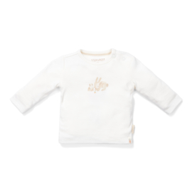 Little Dutch-T-Shirt lange mouw opdruk- Bunny-Gebroken wit