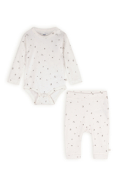 Petite Maison-2 delig set-Romper + Jogger legging-Stormy -AOP Grey