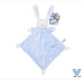 VIB-Jongens Pluche Knuffeldoekje konijn Glow in the dark -Blauw