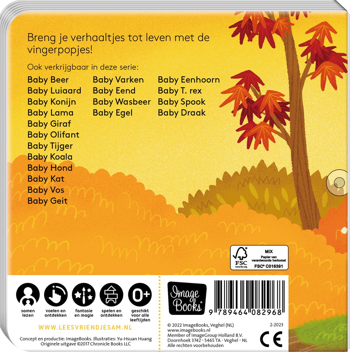 Image Books-Vingerpopboek-Baby Eekhoorn-Multi Color