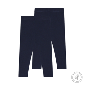 Koko Noko-Meisjes Nadia 2-pak leggings Bio Cotton-Navy blauw