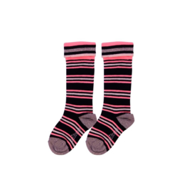 Lovestation22-Girls  Stripey socks-Black pink