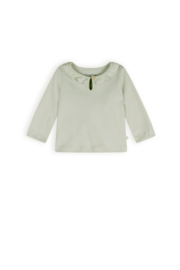Petite Maison- T-shirt-Kaya met ruchesdetail-Sea Foam