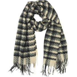 Klijn-Sjaal 3-Tone Ruit- 65X180cm- Black-Grey