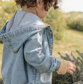 Little Dutch - Jongens Vest met capuchon -Dennim