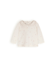 Petite Maison- baby meisjes t-shirt l/sl-ronde kraag-Roze print